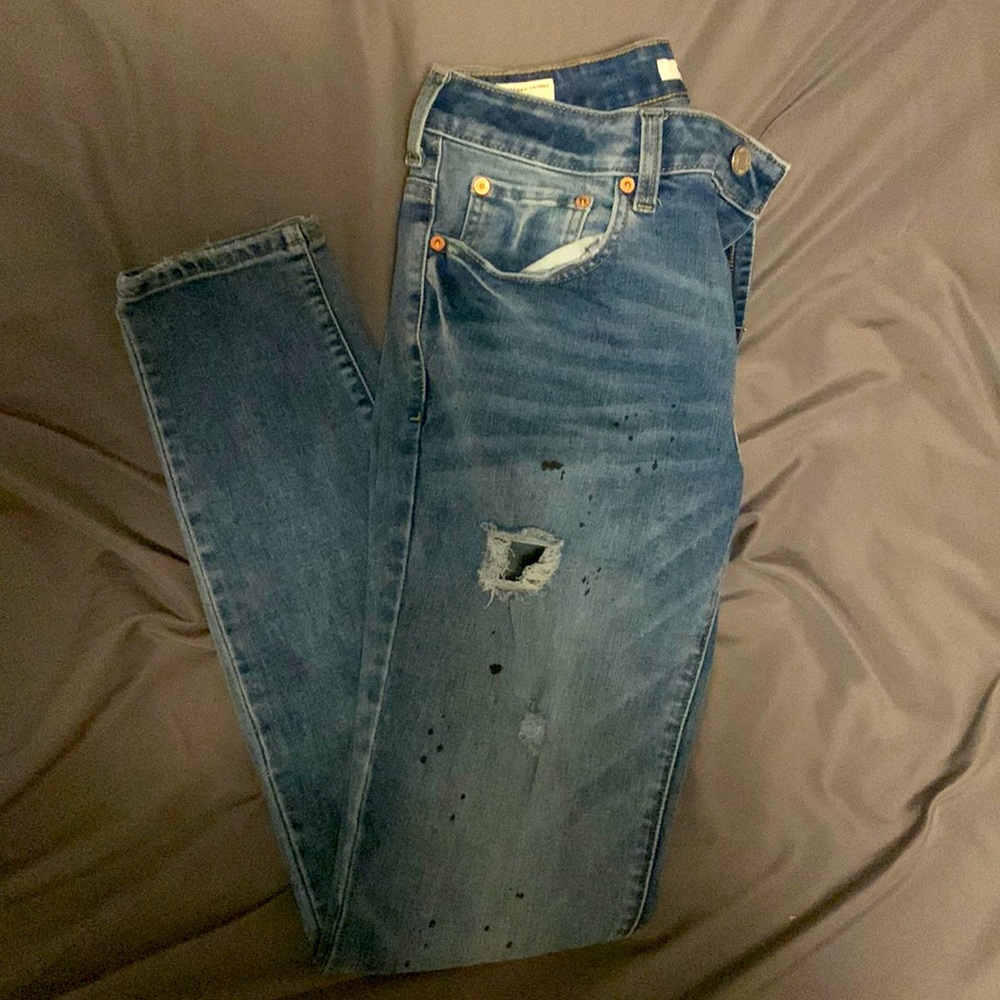 Blue skinny jeans, almost brand new